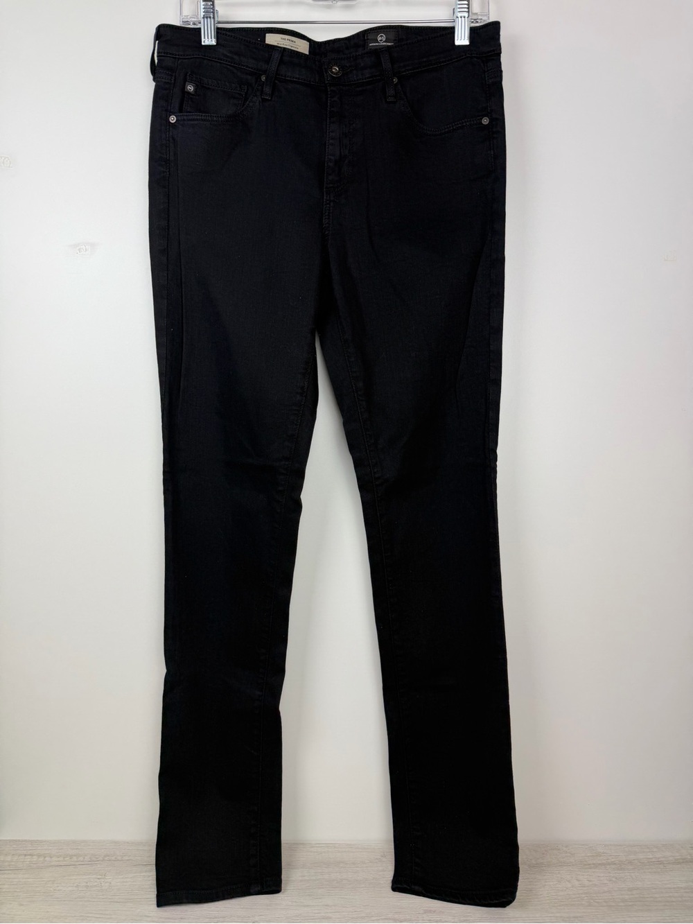 AG Adriano Goldschmied The Prima Mid-Rise Cigarette Jeans in Black Size 29R - Picture 3 of 14